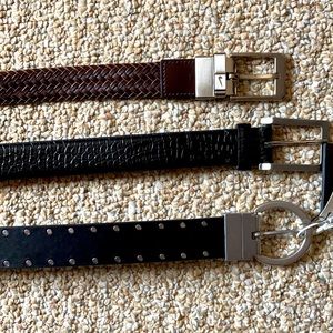 Wow! Set of three new belts! 2 black, 1 brown